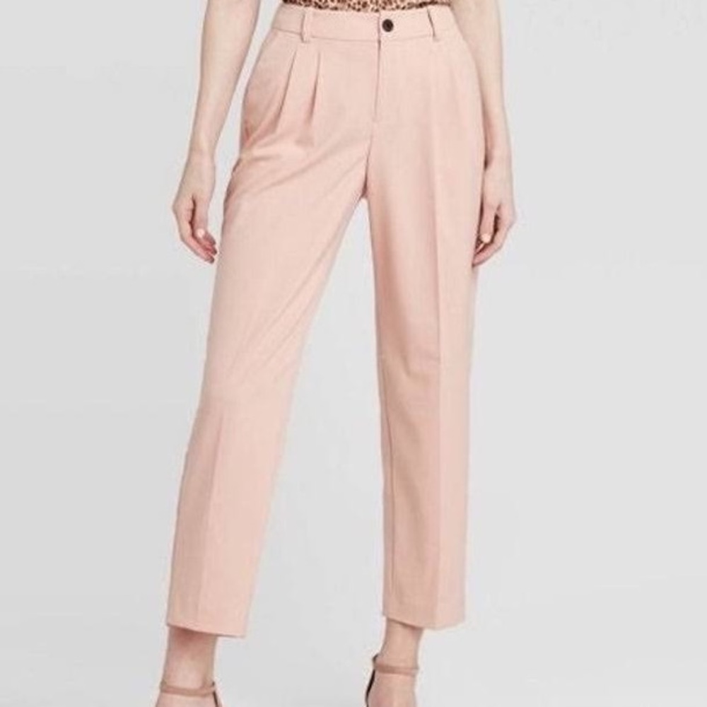 A New Day Plus Size Pleated Crop Trousers